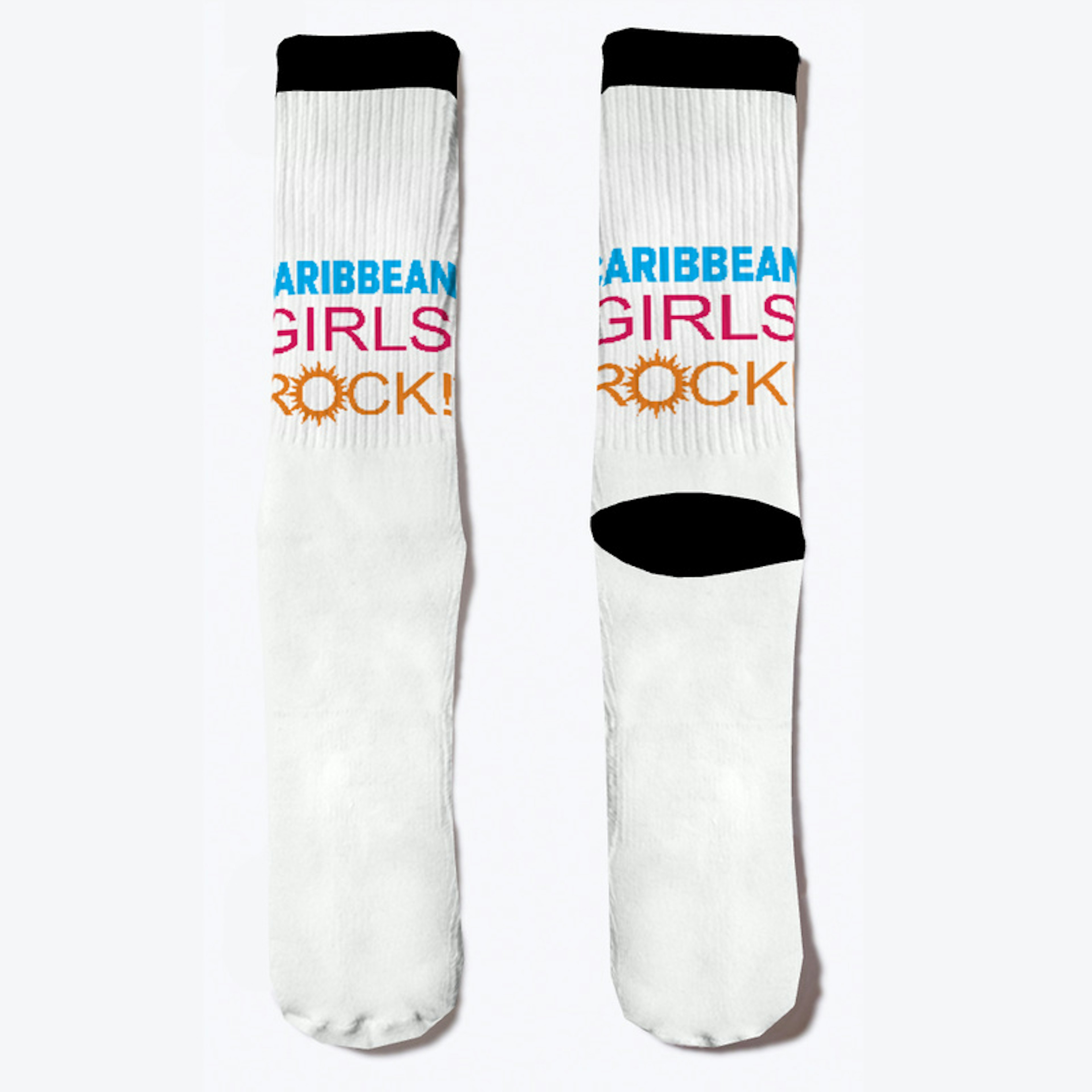 Caribbean Girls Rock! Sunny Beach Socks